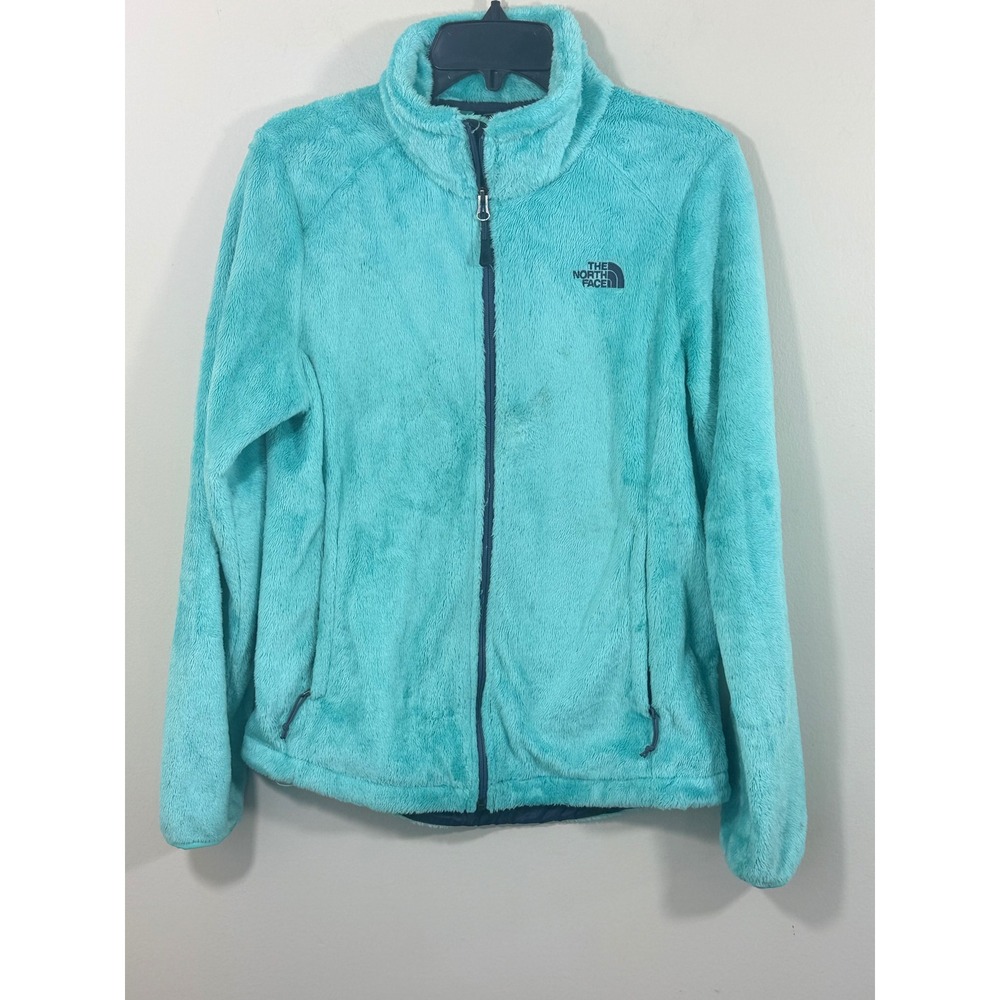 The North Face Fleece Jacket Women's M Turquoise Full Zip Hiking Outdoor